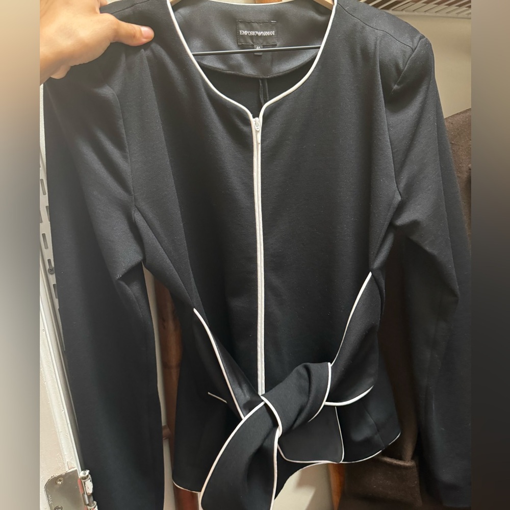 Emporio Armani Tie Front Blazer